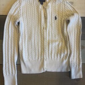 Polo by Ralph Lauren Women's Ivory Cable Knit Cardigan